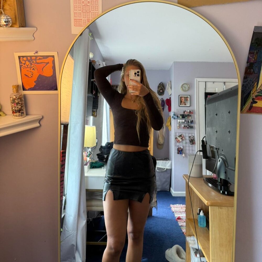 SHEIN Women's Black and Brown Skirt